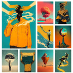 Surreal Modern Art Hi-Contrast Canvas Prints