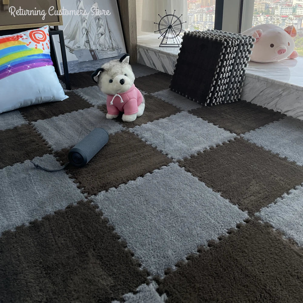 Soft Interlocking Plush Playmat Tiles