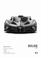 Ettore Bugatti Hypercar Minimalist Canvas Print