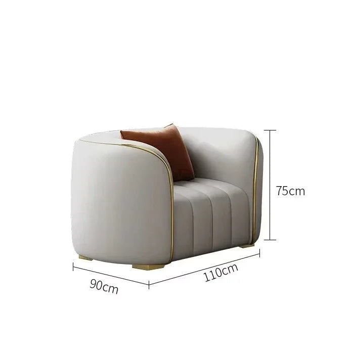 Moderno Minimalist Sectional Curved Sofa