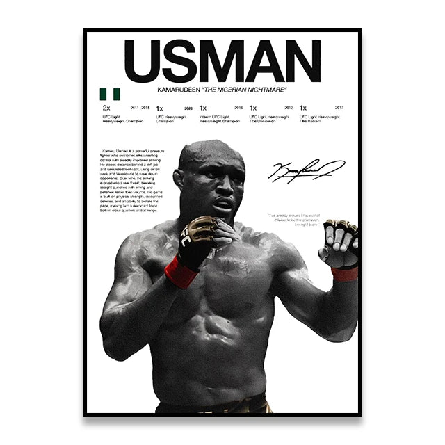 UFC Iconic MMA Legends & Champion Fighters Canvas Prints