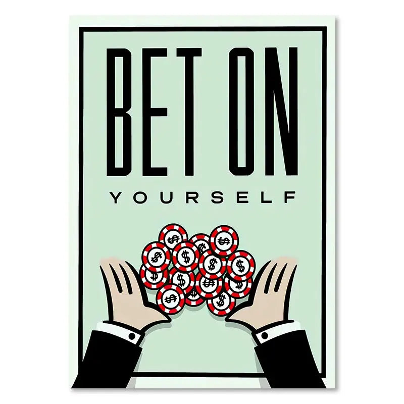 Millionaire Motivational Monopoly Canvas Prints