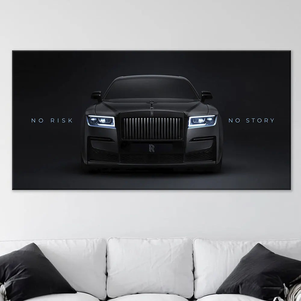 Luxury Black Phantom Motivational Canvas Print