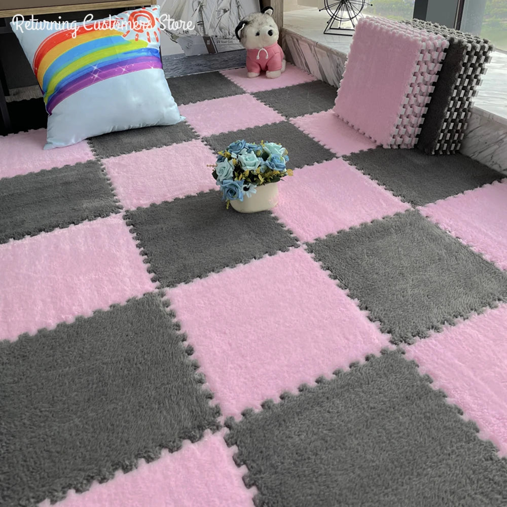 Soft Interlocking Plush Playmat Tiles