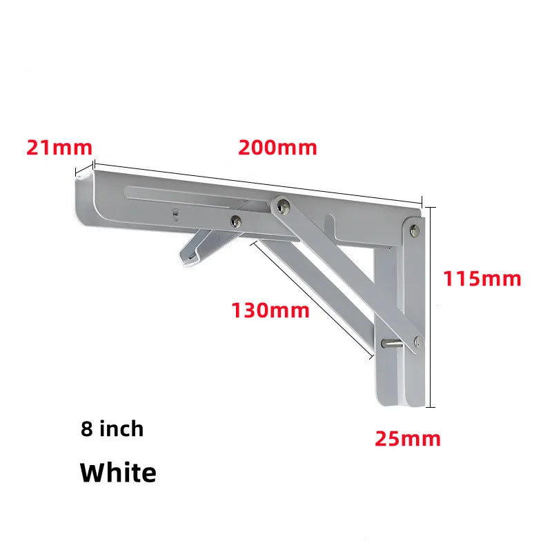 2Pcs Stainless Steel Folding Shelf Brackets - Sleek Surprises