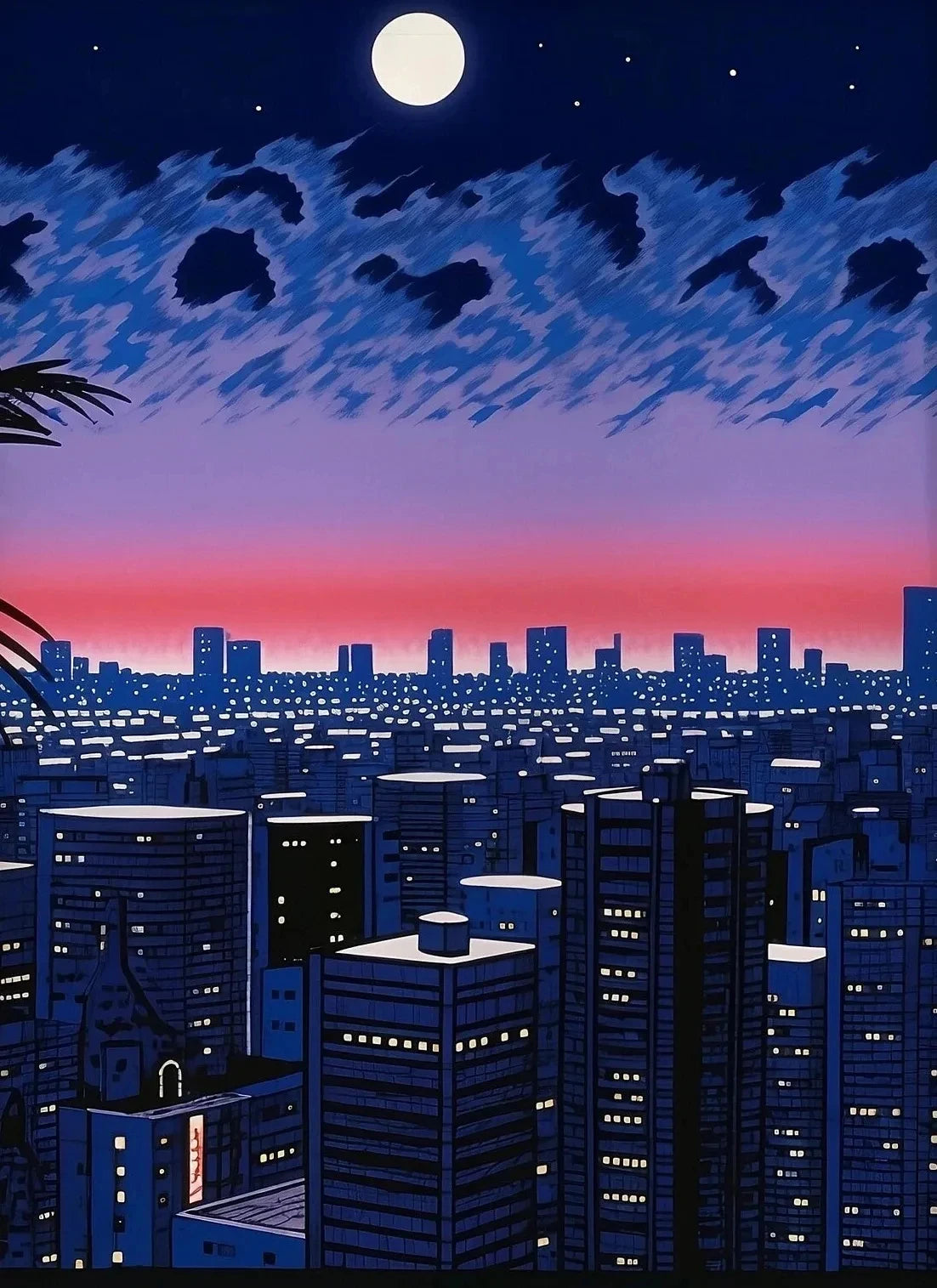 Hiroshi Nagai Inspired Summer Skies Scenic Art Canvas Prints