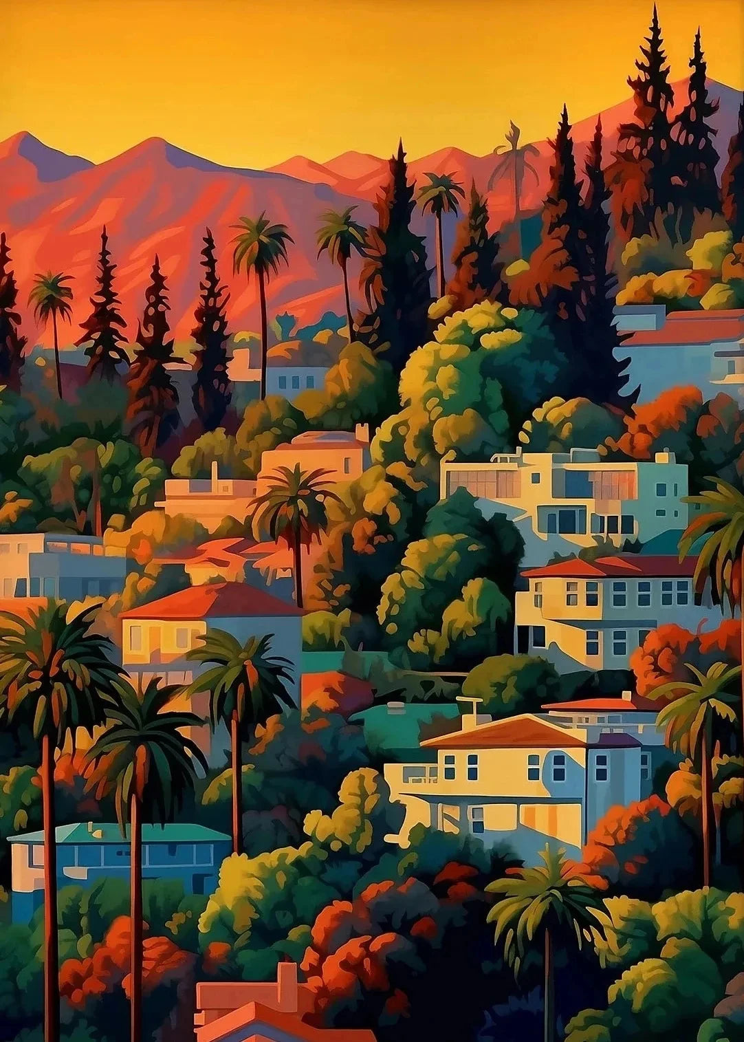 Hiroshi Nagai Inspired Summer Skies Scenic Art Canvas Prints