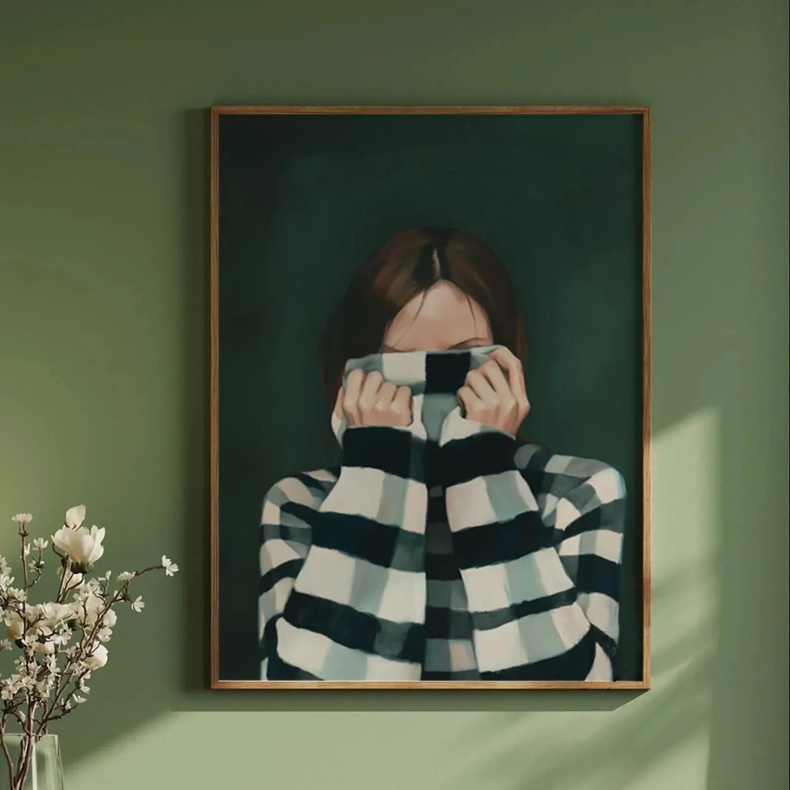 Green Abstract Flowers & Models Canvas Prints