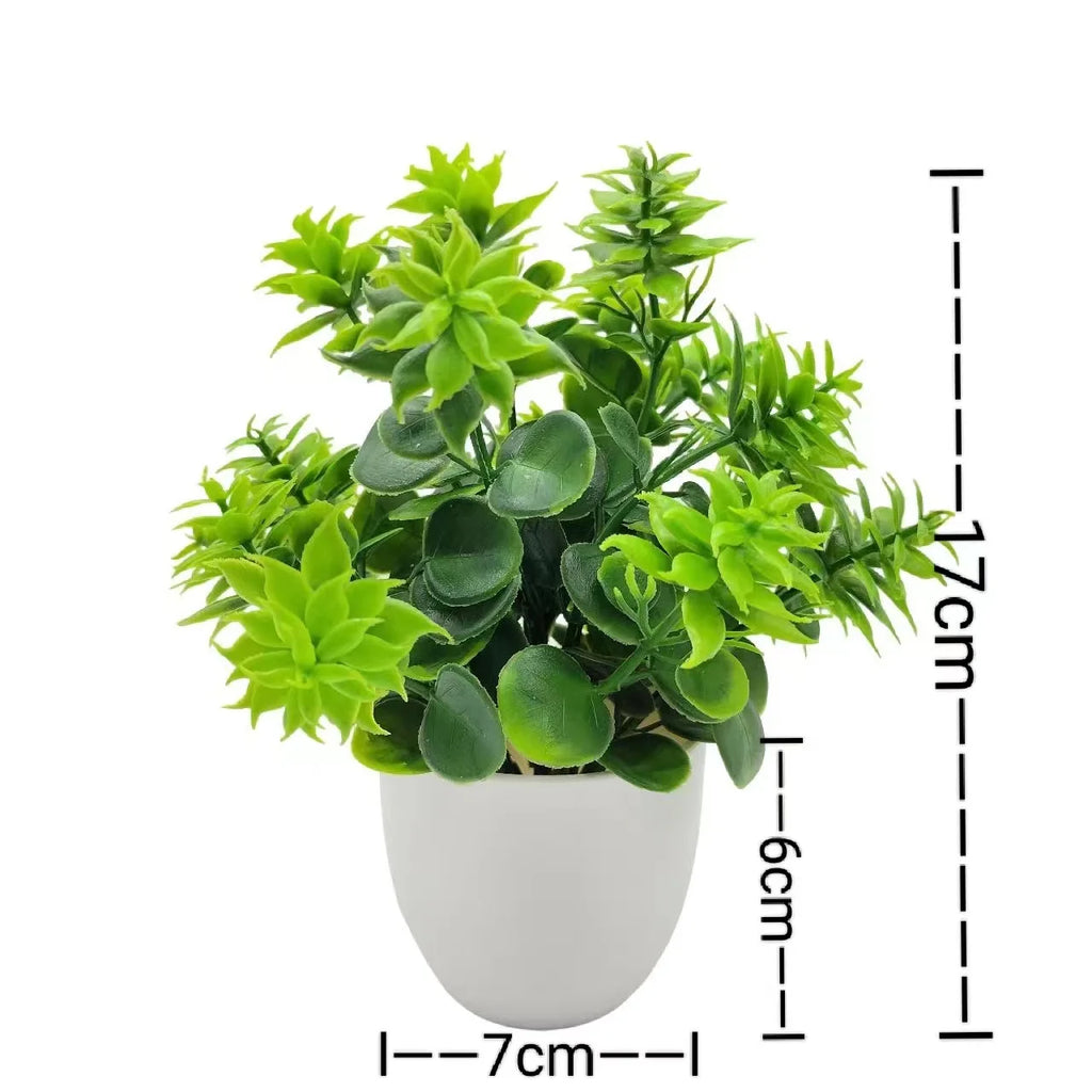 1-Piece Potted Greenery Artificial Plants with Pots