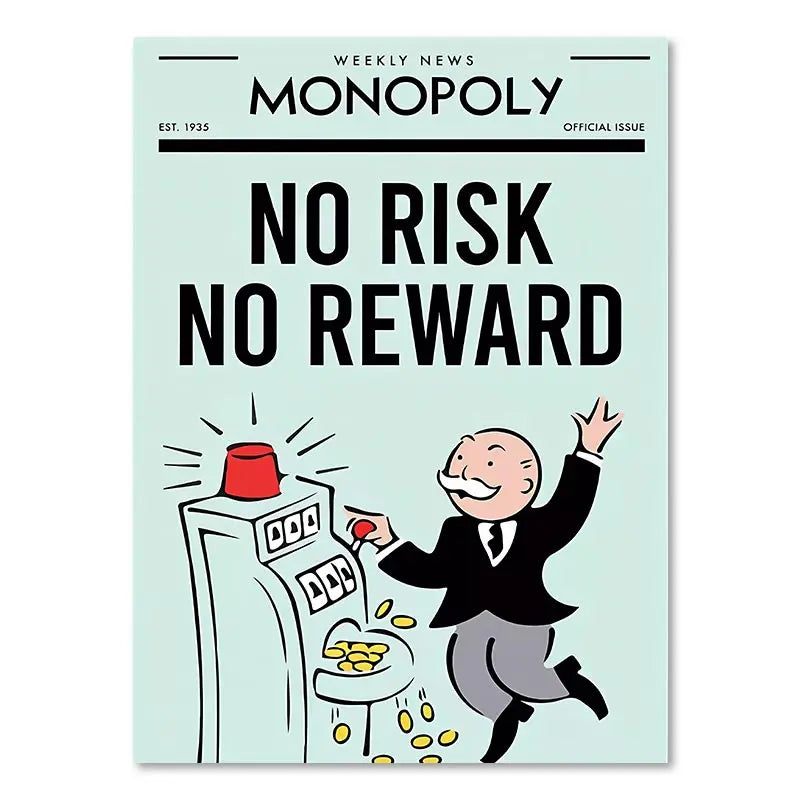 Millionaire Motivational Monopoly Canvas Prints