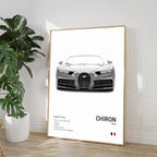 Ettore Bugatti Hypercar Minimalist Canvas Print