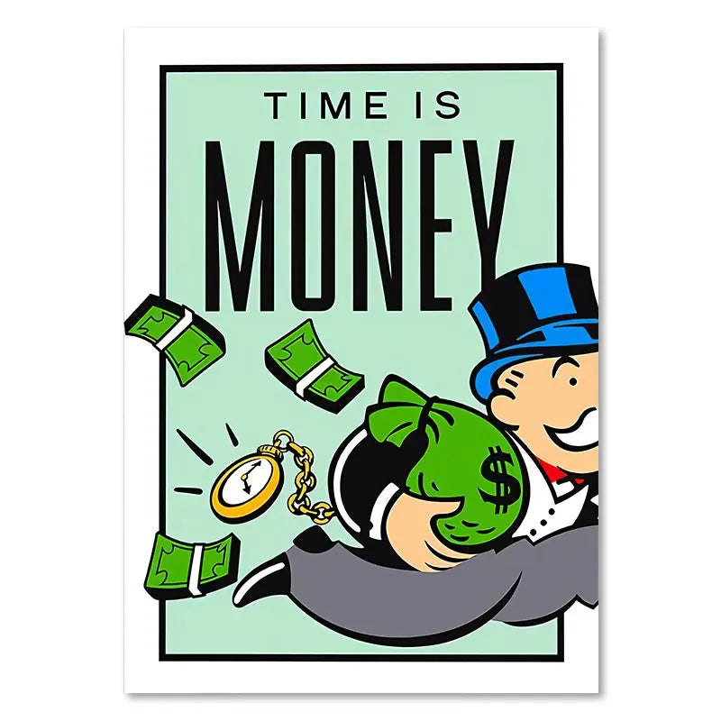 Millionaire Motivational Monopoly Canvas Prints