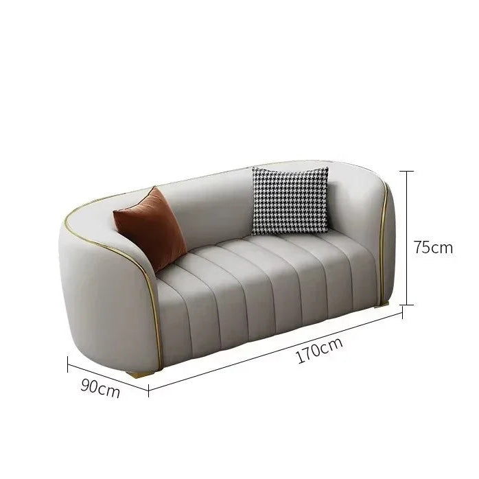 Moderno Minimalist Sectional Curved Sofa