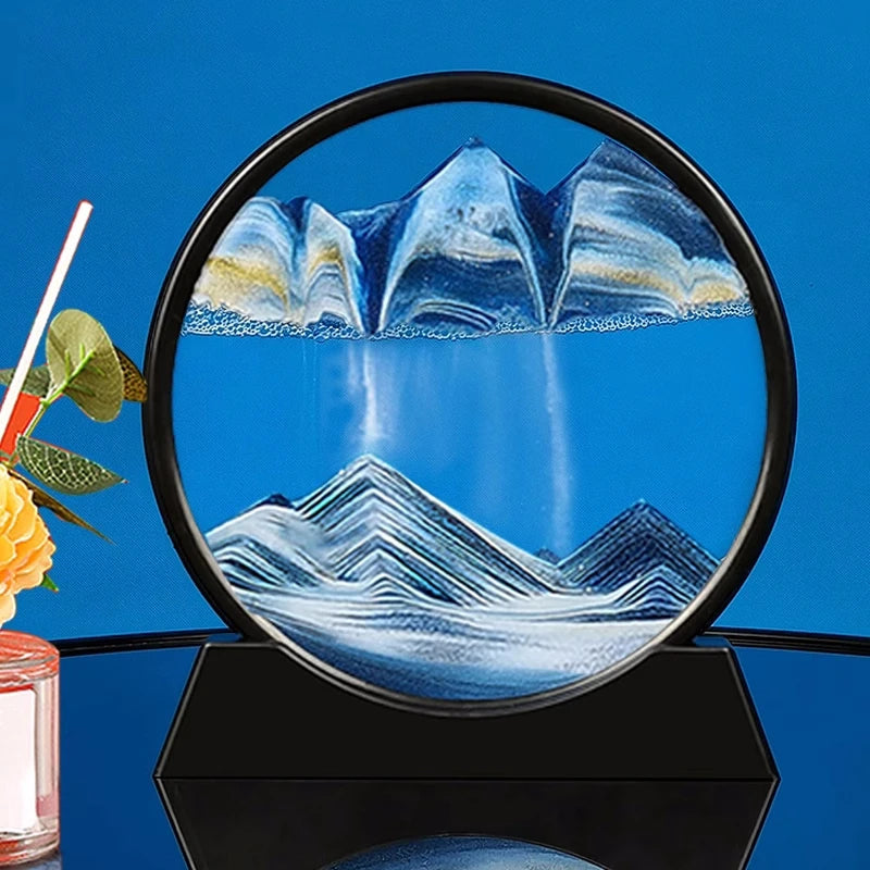 3D Circular Sandscape Hourglass