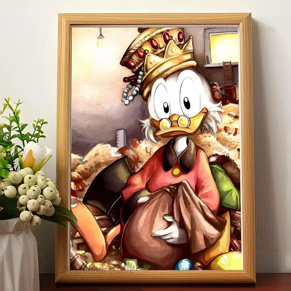 Classic Uncle Scrooge McDuck Billionaire Wall Art - Sleek Surprises