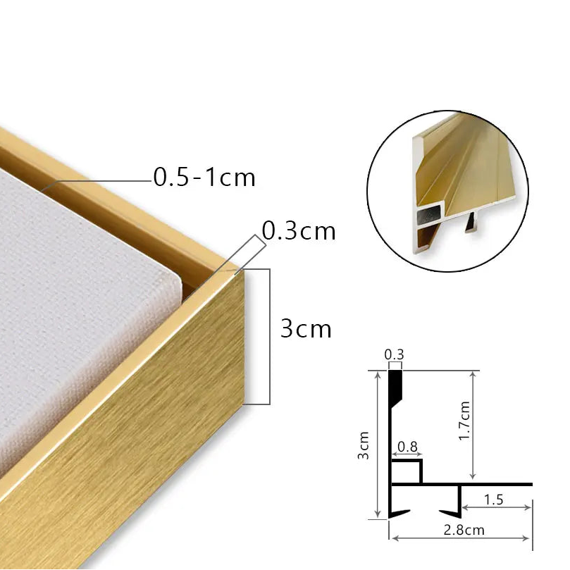 Canvas Frame DIY Kit with Metal Floating Frame