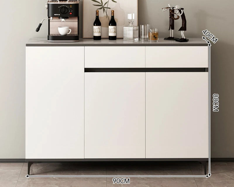Premium White Nordic Minimalist Cabinet
