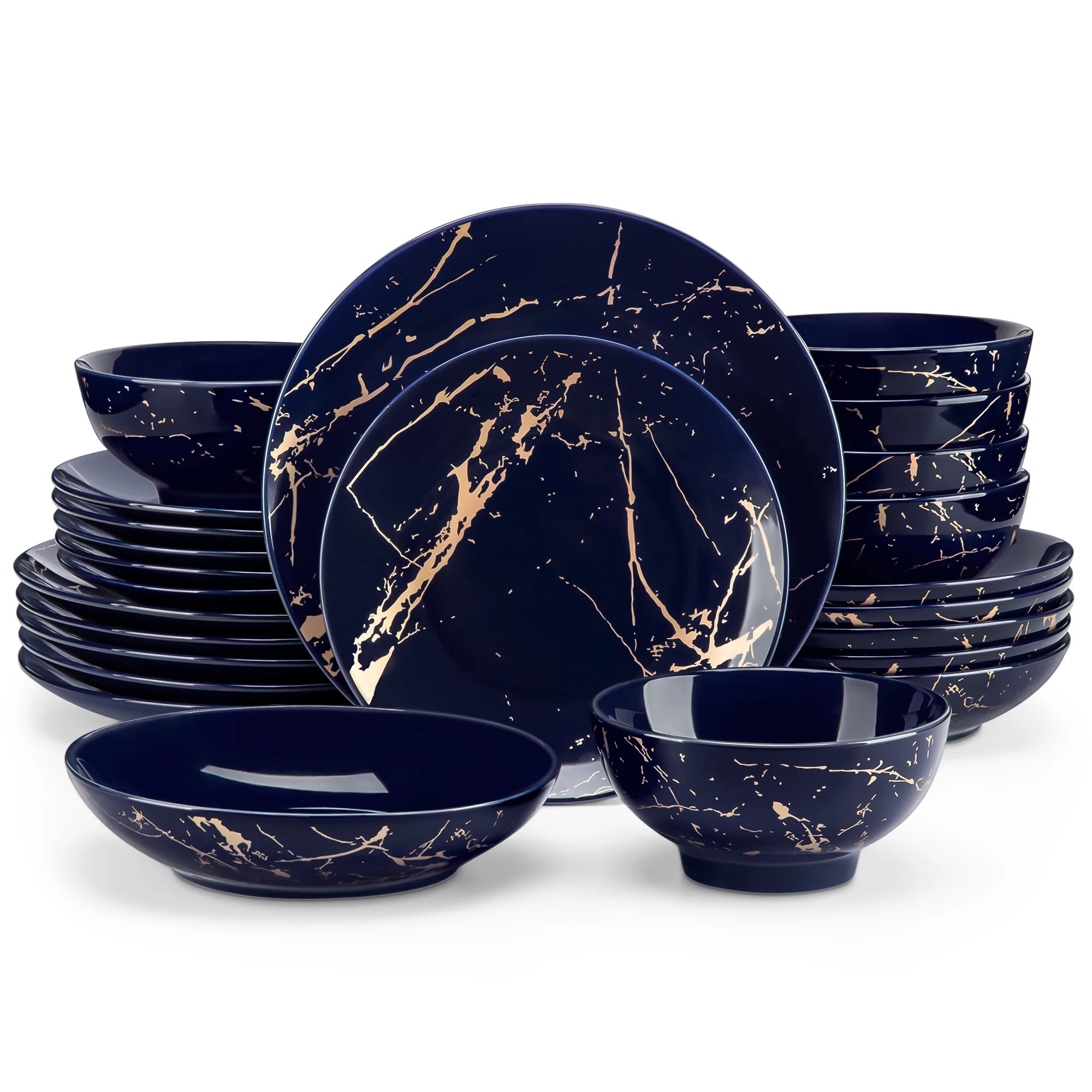 24 Piece Ceramic Dinnerware Set