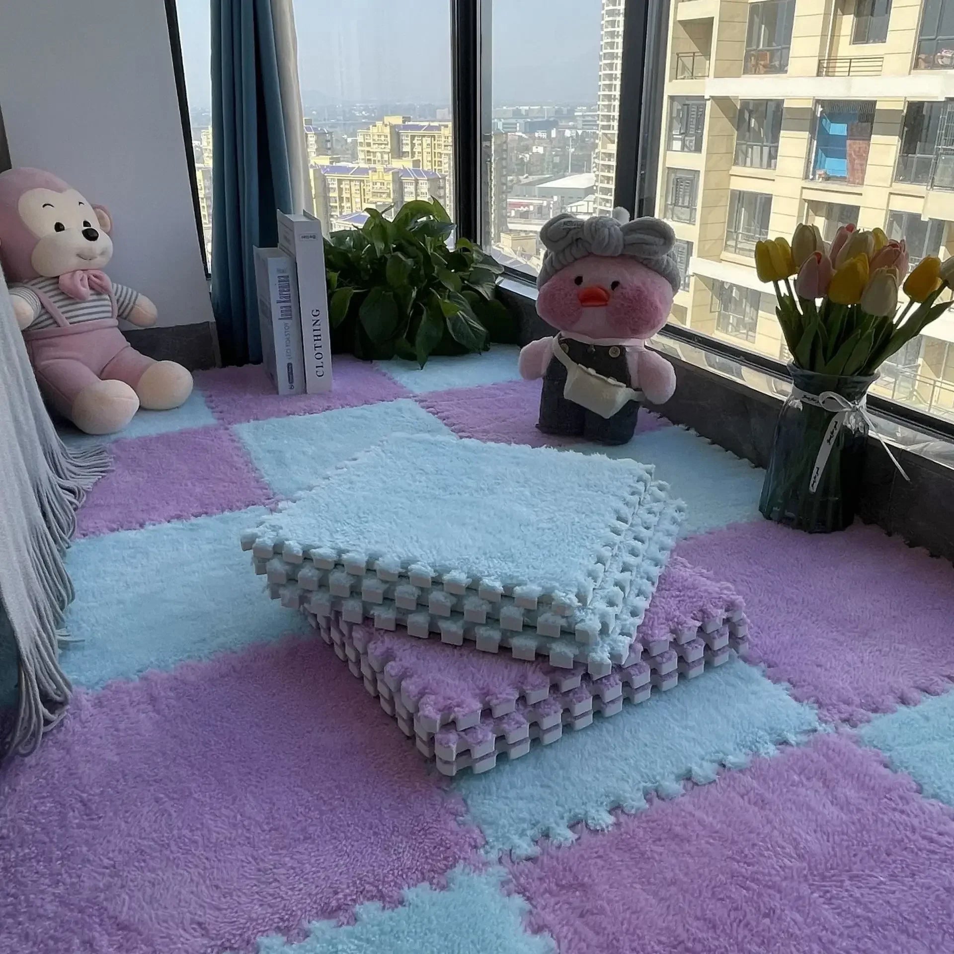 Soft Interlocking Plush Playmat Tiles