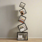 Stacked Cubes Metal Bookcase Rack
