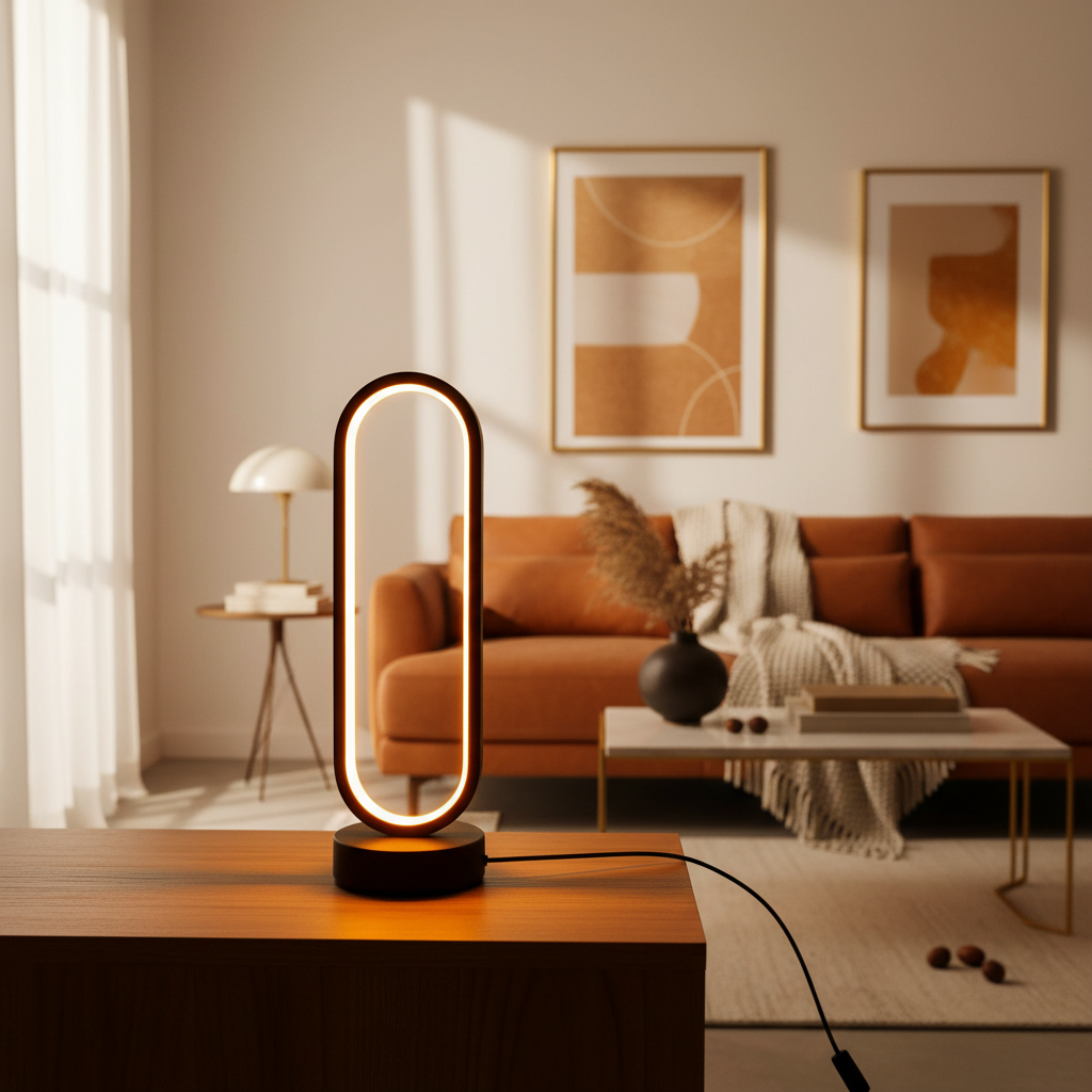 Oval Ring Dimming LED Table Light - Sleek Surprises