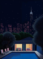 Hiroshi Nagai Inspired Summer Skies Scenic Art Canvas Prints