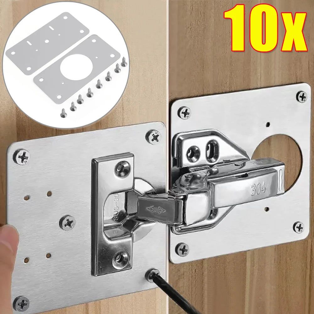 Cabinet Hinge Rectangle Repair Plate Kit