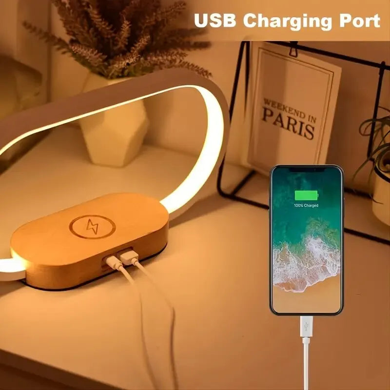 Oval Wireless Charging LED Lamp Hub - Sleek Surprises