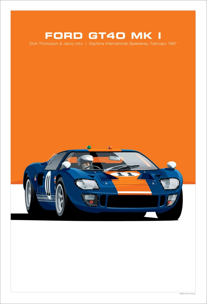 Vintage Racing Bold GT Supercars Art Canvas Prints