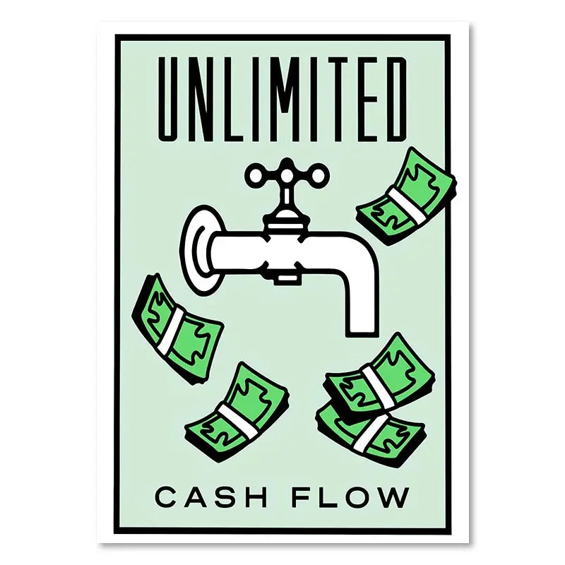 Millionaire Motivational Monopoly Canvas Prints