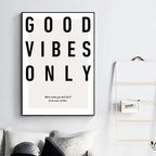 Good Vibes Only Minimalist Canvas