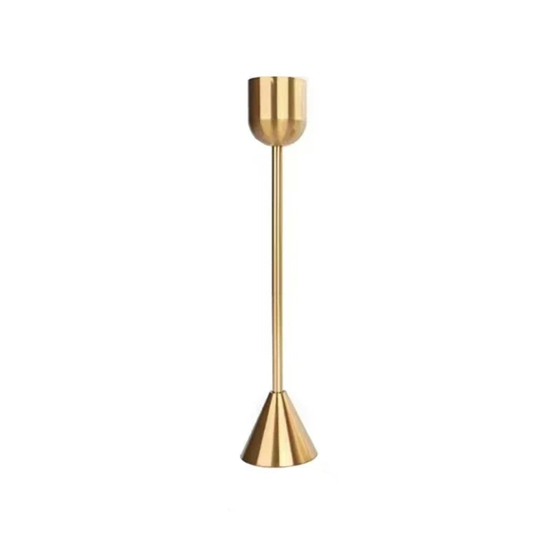 Gold Nordic Metal Candlestick Holder