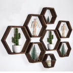 Hexagon floating wall shelf, hexagon storage rack - for home decoration lovers - perfect gift - suitable for bathroom, bedroom - Sleek Surprises