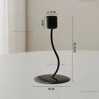 Minimalist Euro-style Gold & Black Candlestick Holders
