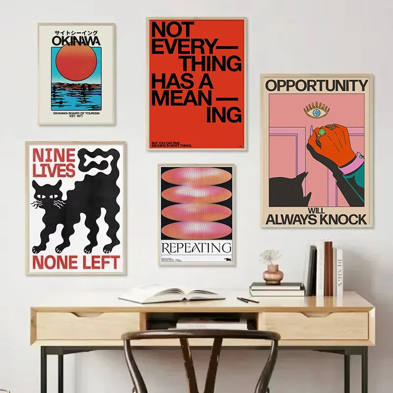 Nihon Retro Abstract Art Canvas Prints
