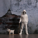 Trendy Man With Dog Banksy Collectible Sculpture