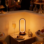 Minimalist LED Ring Table Lamp - Three-Color Dimming