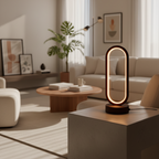 Minimalist LED Ring Table Lamp - Three-Color Dimming