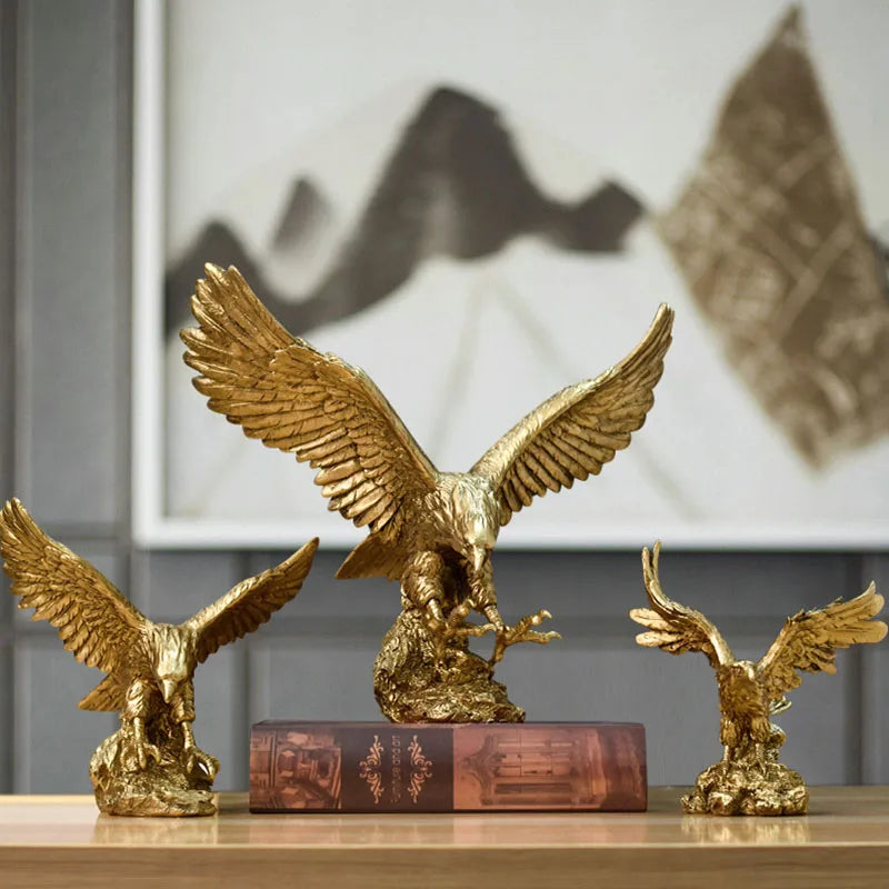 Golden American Eagle Ornament | 3 Sizes