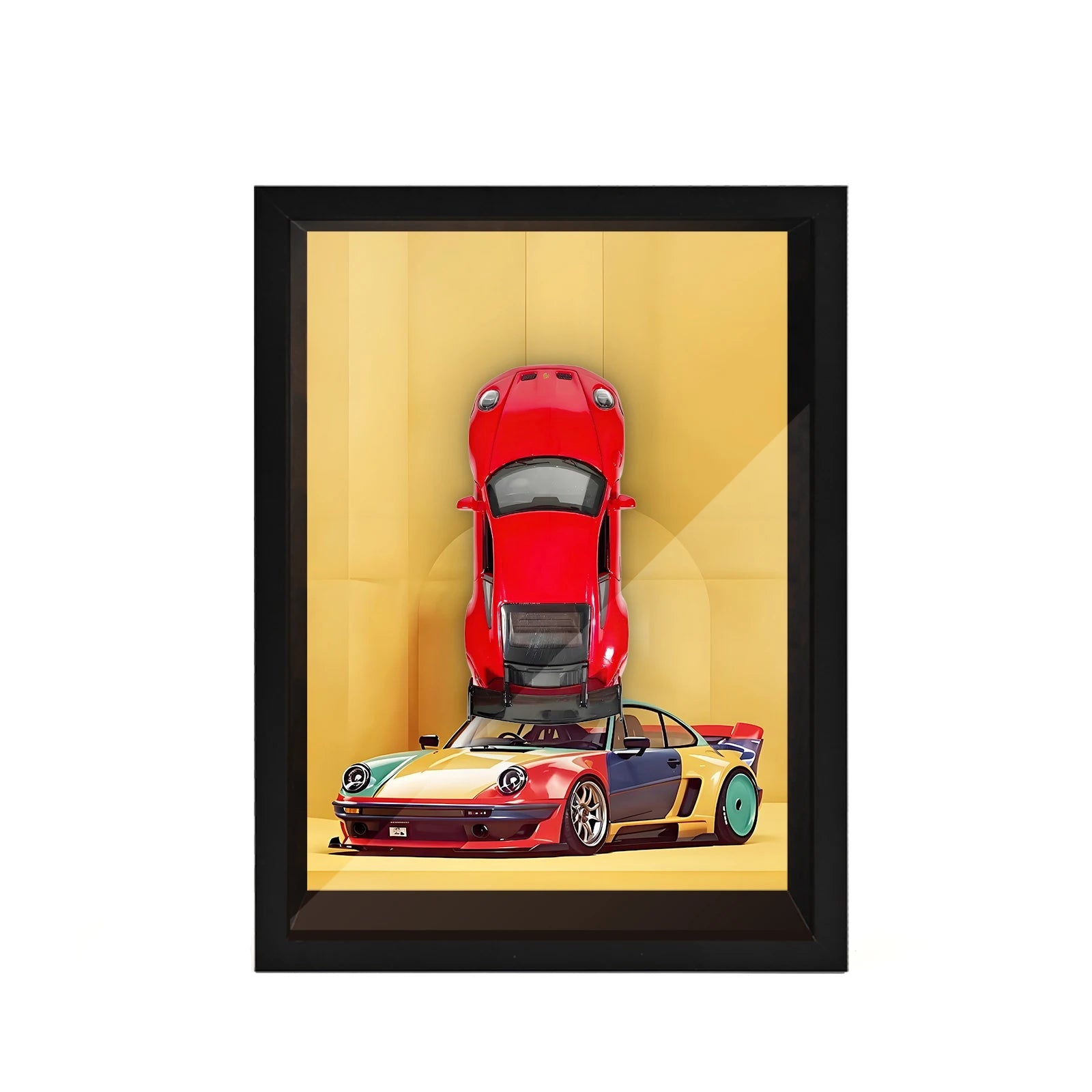 Classic Porsche 911 GT3 Scale 1:32 Framed Mini Model