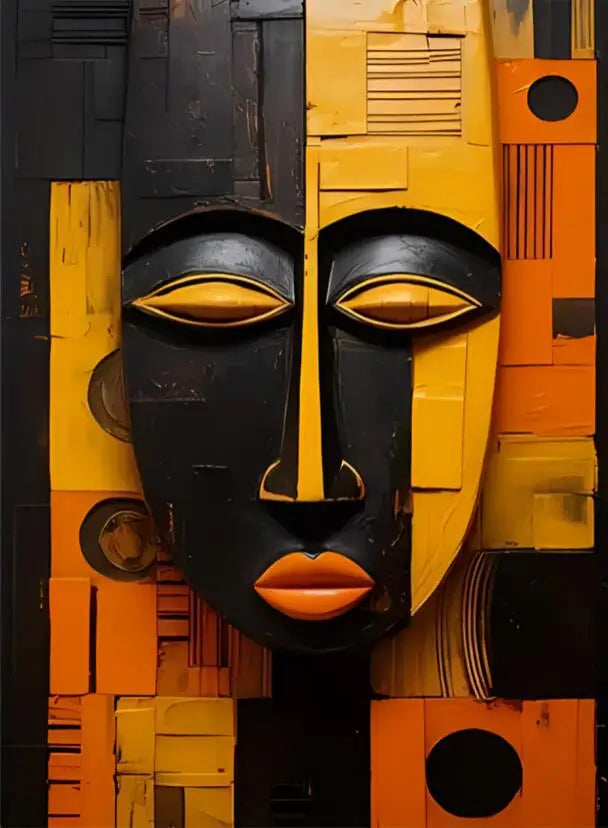 Alkebulan Impressionist African Art Canvas Print