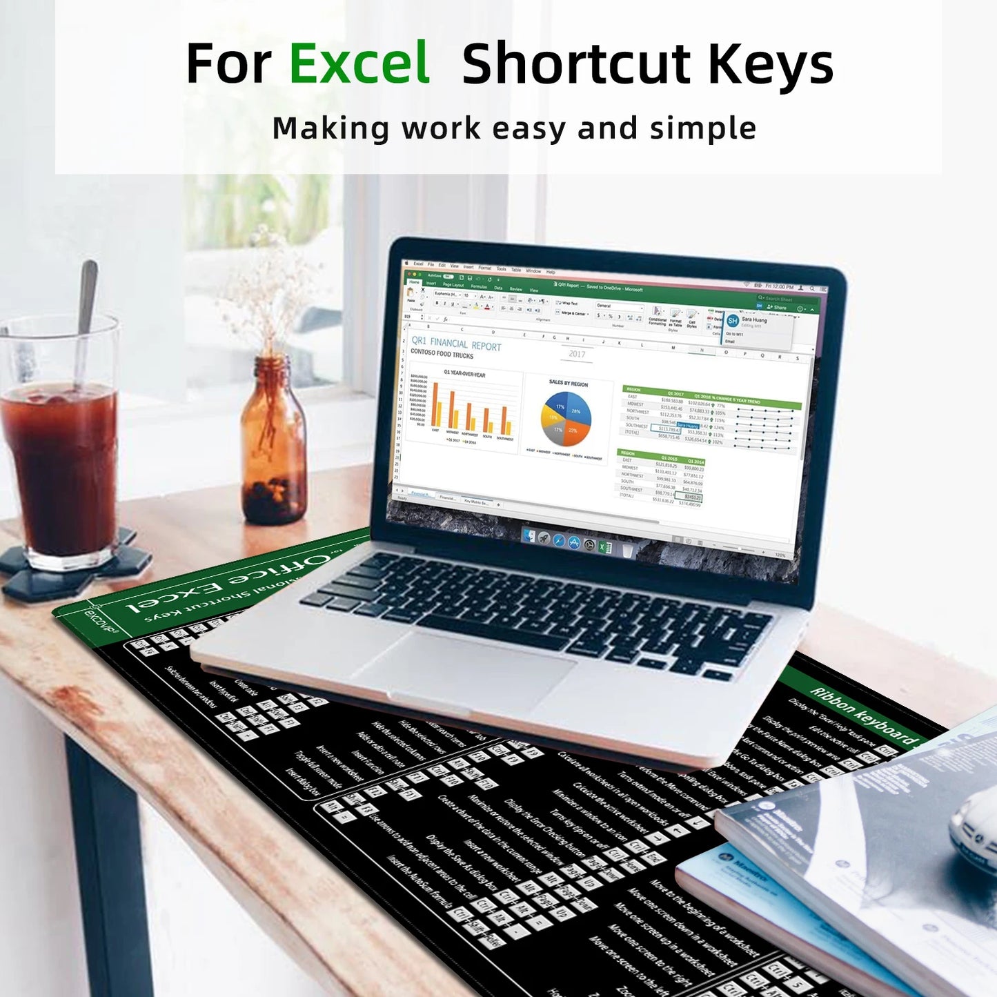 Exco XL Mouse Pad with MS Excel Shortcuts