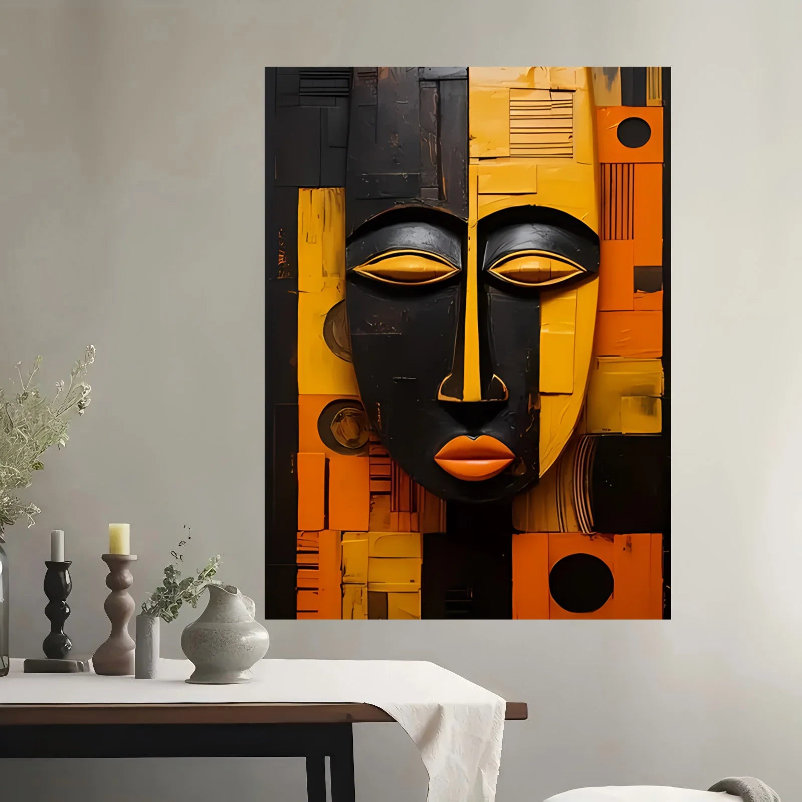 Alkebulan Impressionist African Art Canvas Print