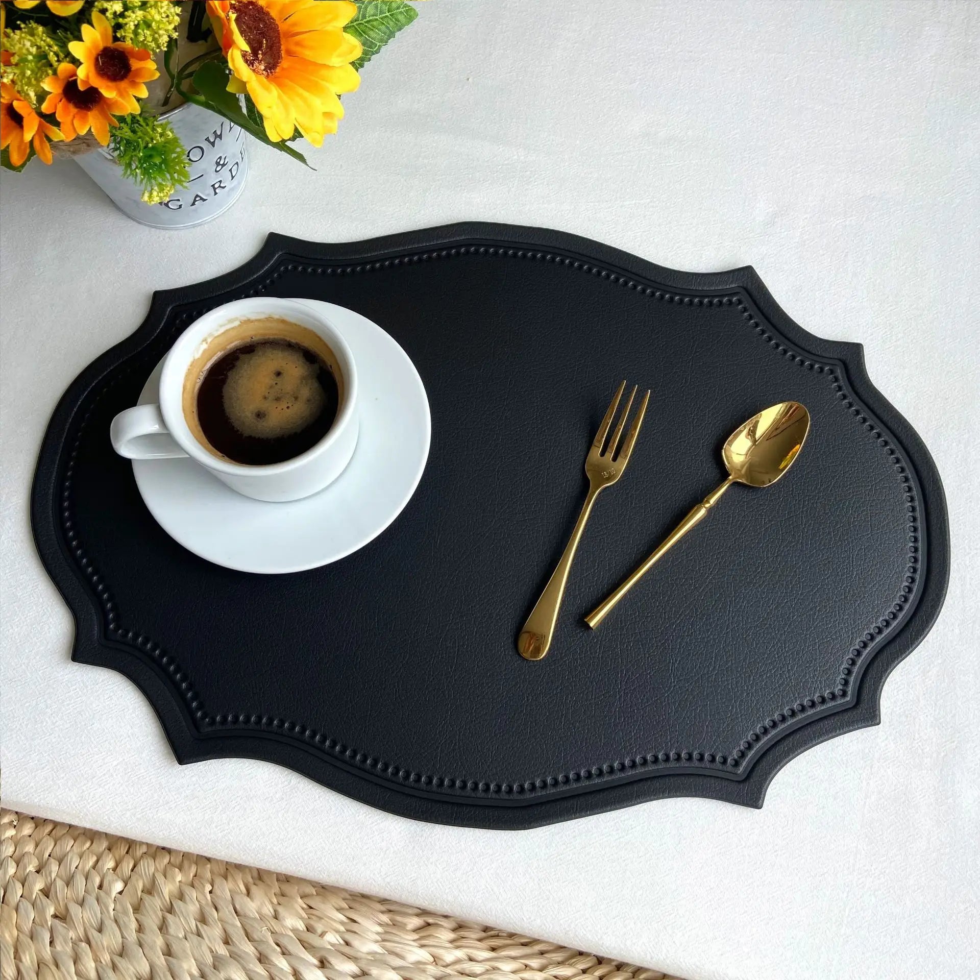 Luxe Leather Dining Placemat Set