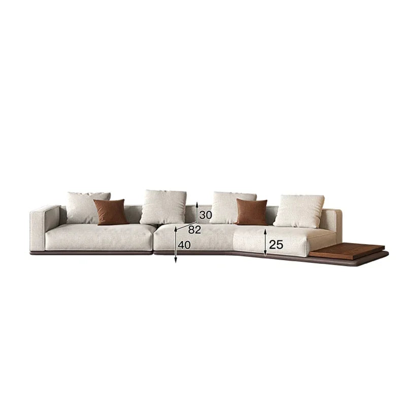 Ravenna Italian Minimalist Reclined Sectional Sofa