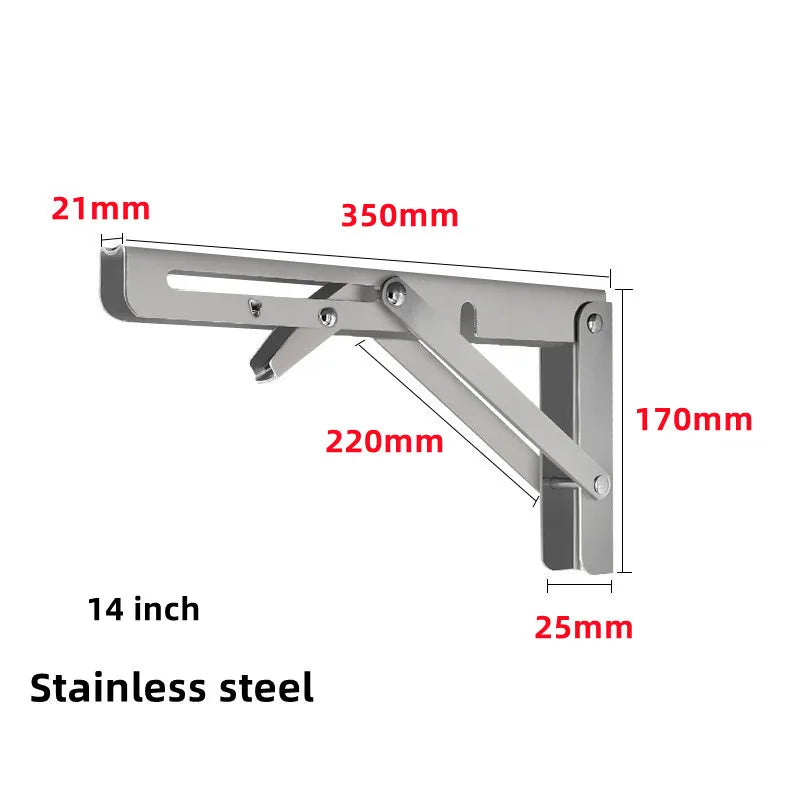 Stainless Steel Folding Shelf Brackets [2-Pcs]