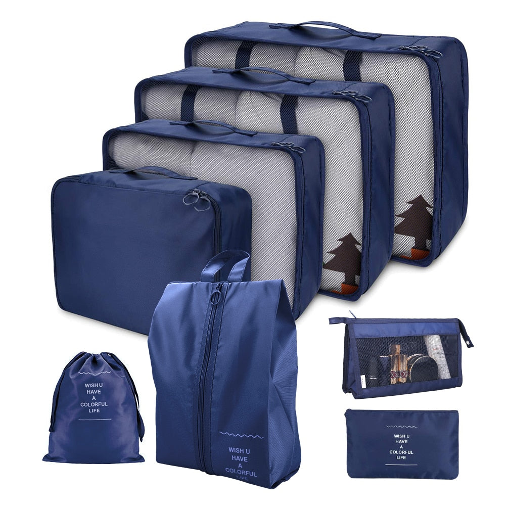 8-Piece Luggage and Suitcase Organizer Bag Set - Sleek Surprises