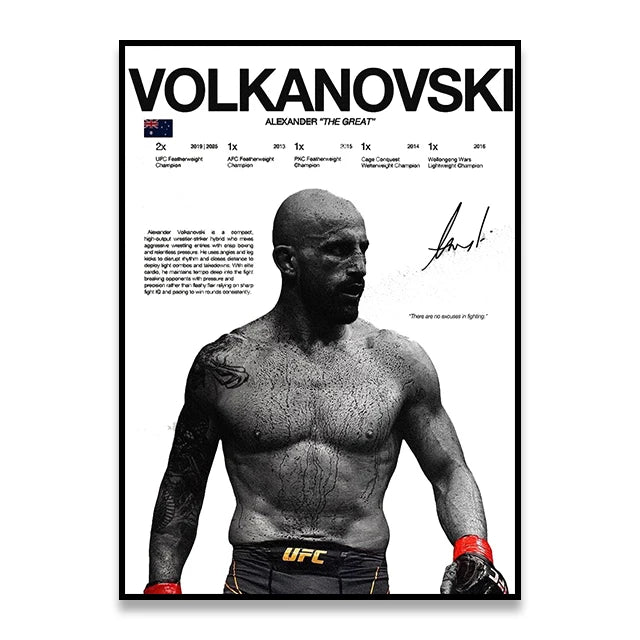 UFC Iconic MMA Legends & Champion Fighters Canvas Prints