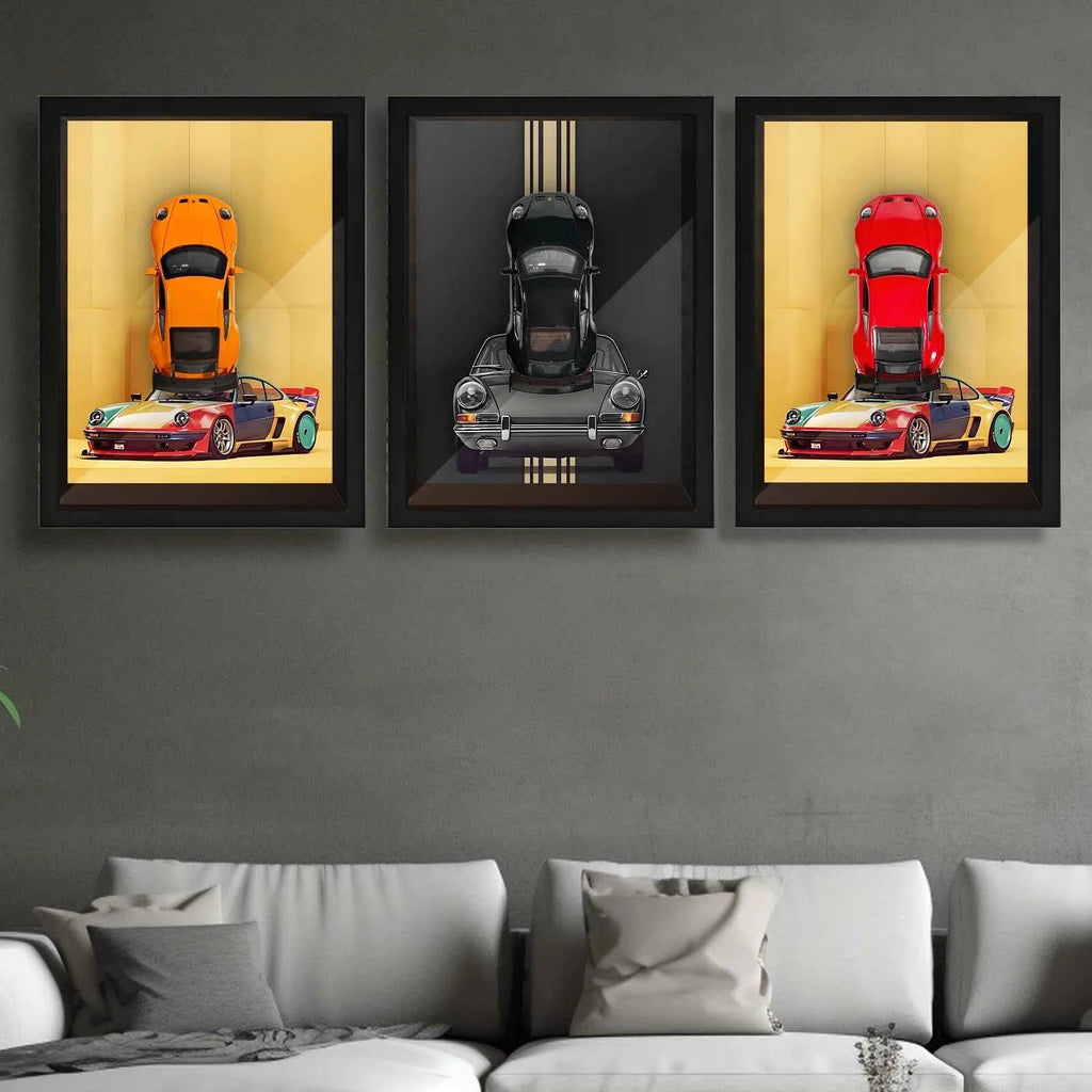 Classic Porsche 911 GT3 Scale 1:32 Framed Mini Model