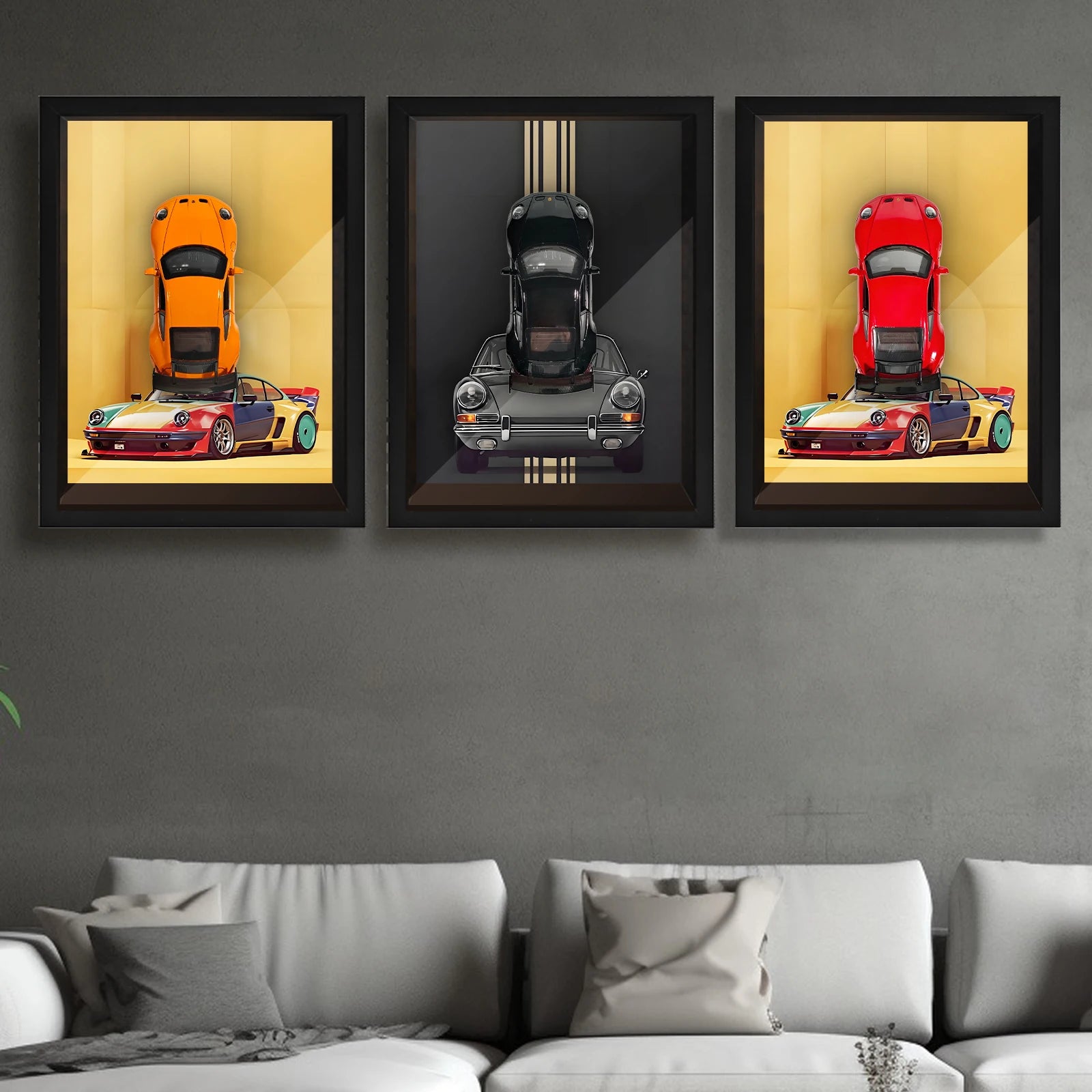 Classic Porsche 911 GT3 Scale 1:32 Framed Mini Model